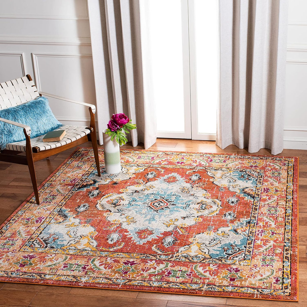 Alfombra Boho Chic Medallón Distressada Modelo MNC243H