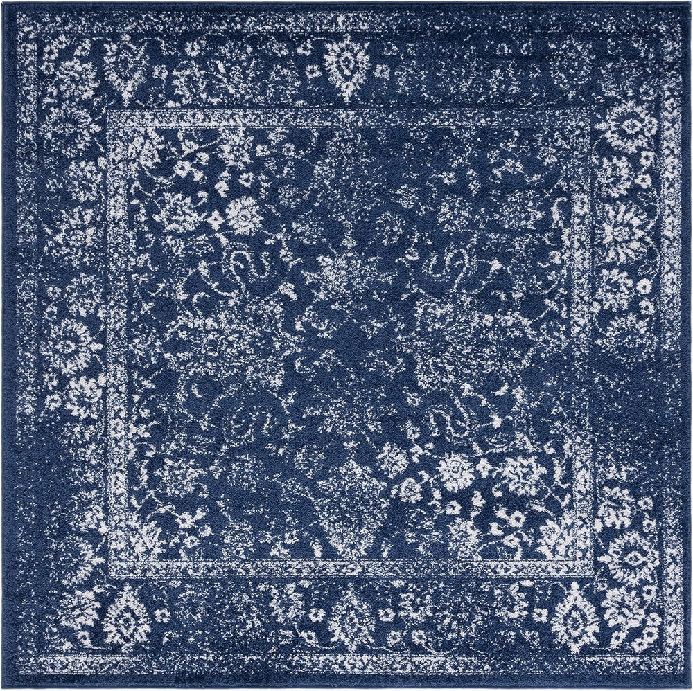 Alfombra Cuadrada de Diseño Oriental, Fácil Cuidado, ADR109N