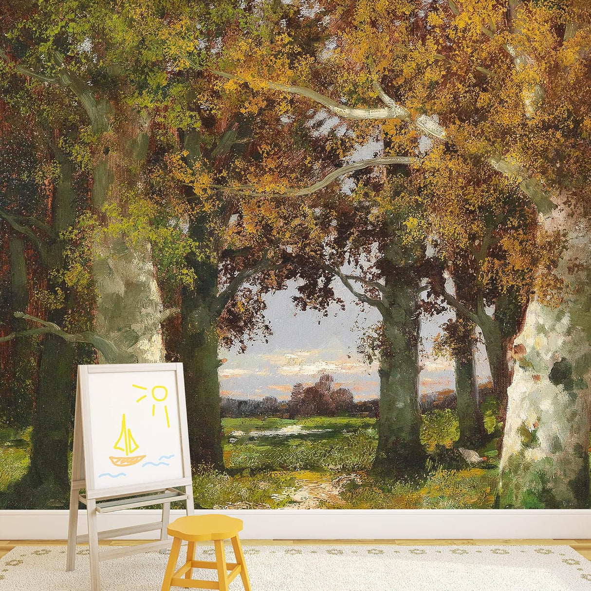 IDEA4WALL Adhesivo removible de pared/mural Otoño Sendero