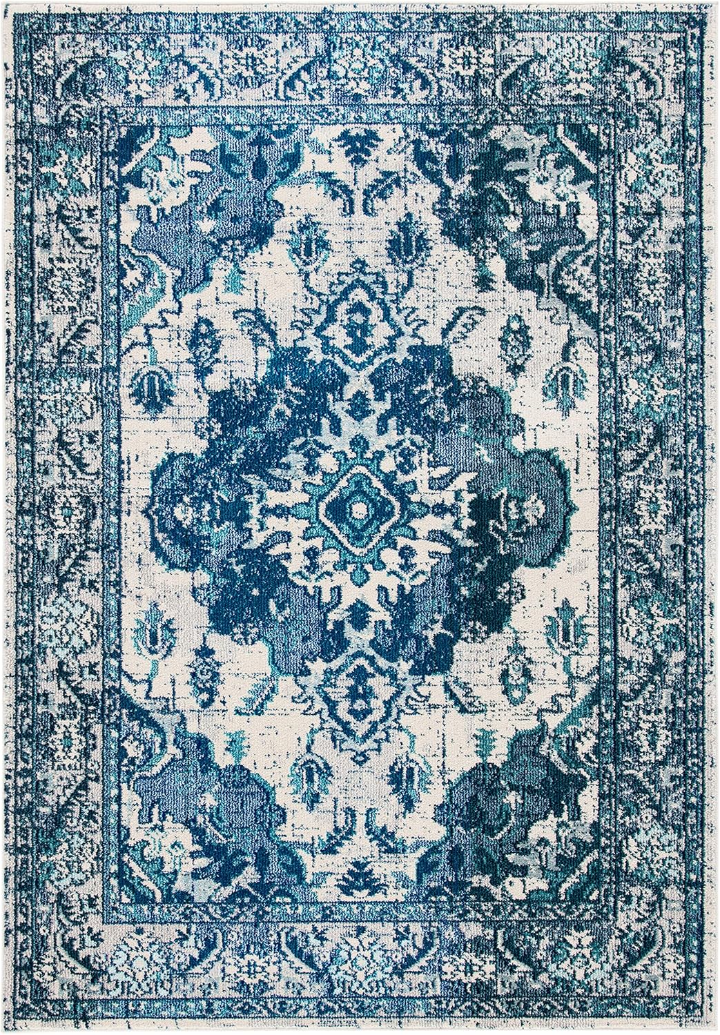 Alfombra Área Boho Chic Medallón Distressed, Modelo MNC243A