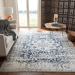 Alfombra Cuadrada - Diseño Medallón, Fácil Cuidado, MAD603D