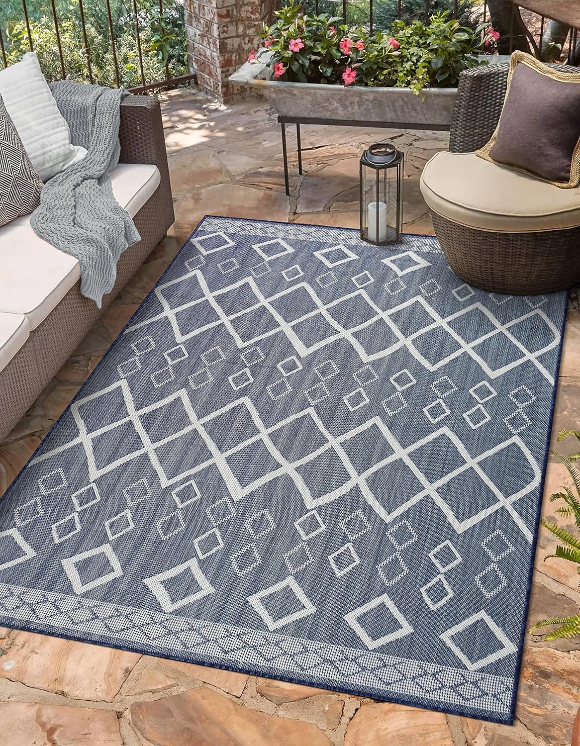 Adiva Alfombra Interior-Exterior Resistente 5' x 7