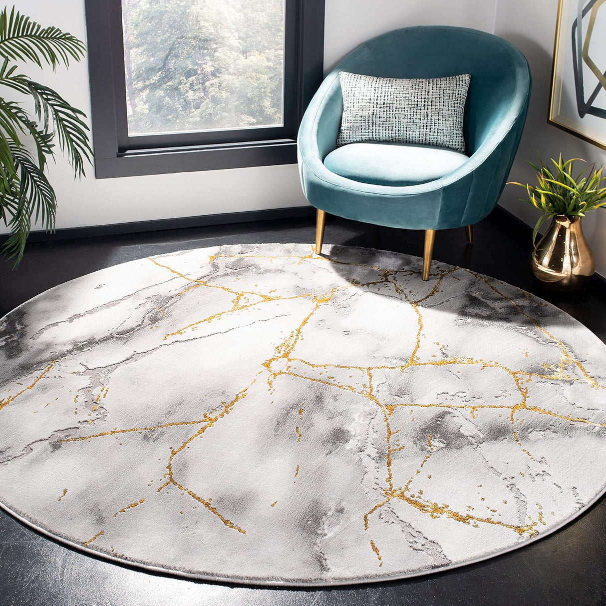 Alfombra Moderna Abstracta, Diseño Fácil Cuidado, CFT877F