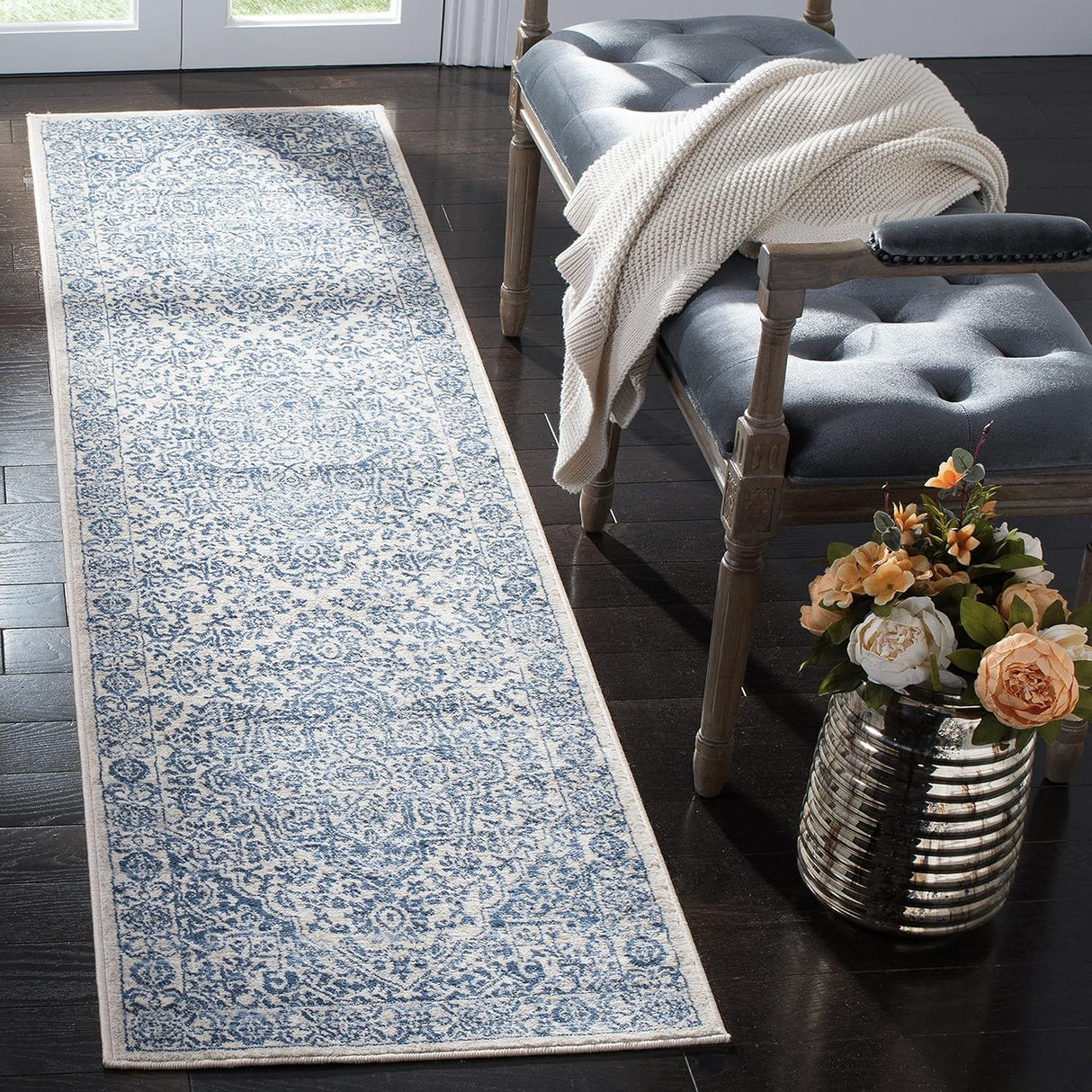 Alfombra Runner Medallón Distressed 2' x 18' BNT832M