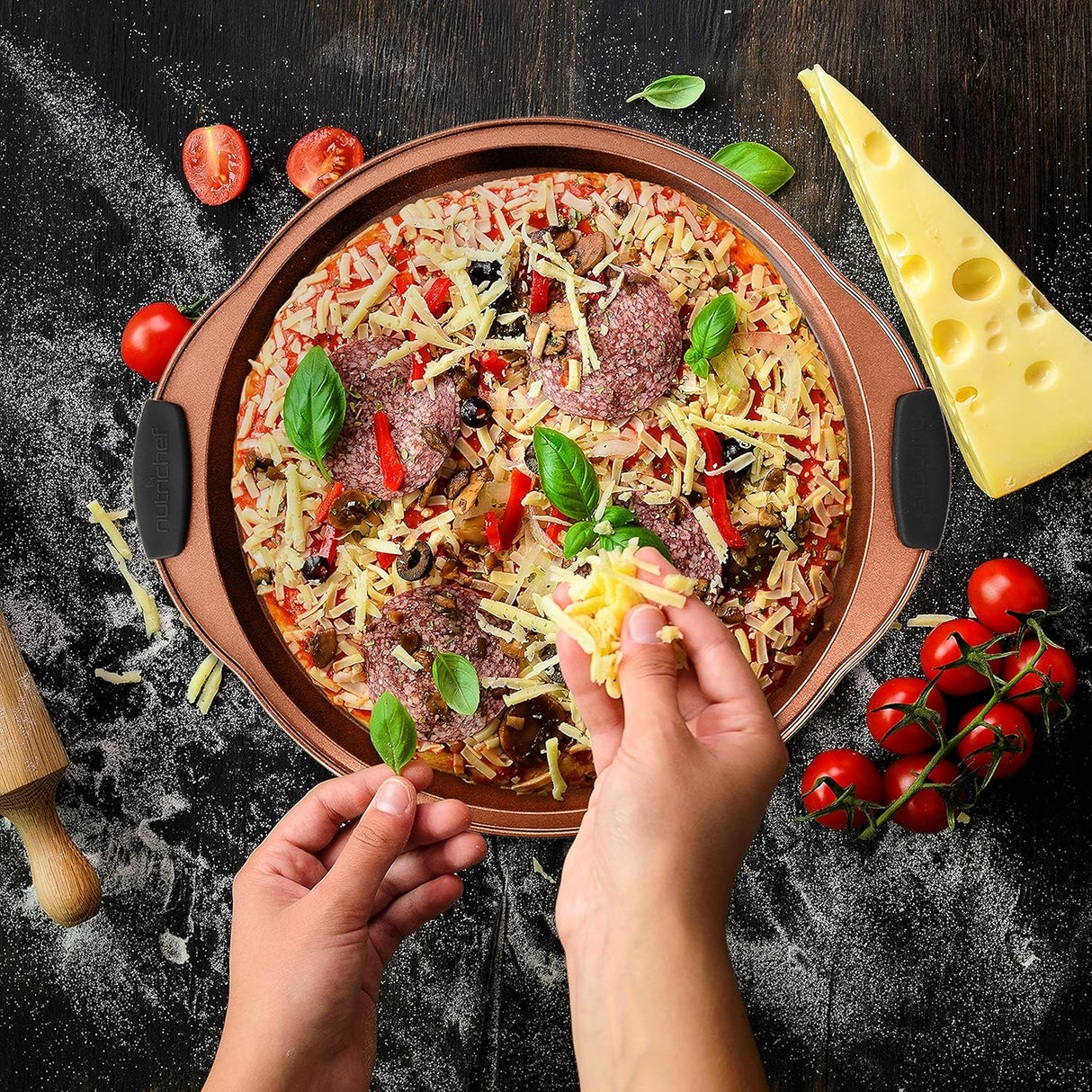 Juego de 8 piezas para hornear antihaderente NutriChef