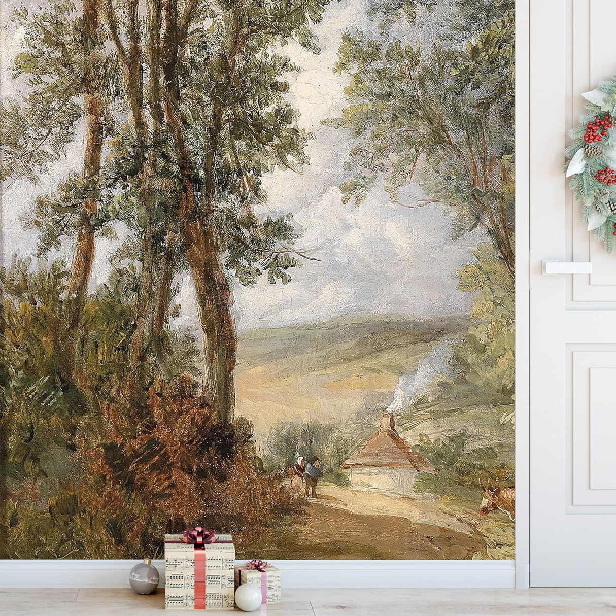 IDEA4WALL Adhesivo mural removible pueblo del bosque