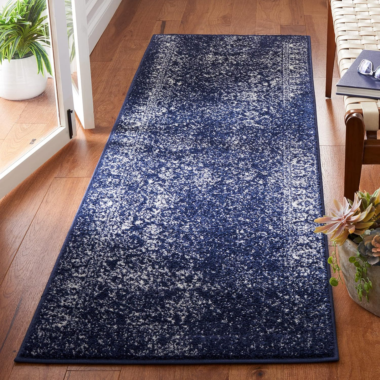 Alfombra Runner Oriental Desgastada, Fácil Cuidado, ADR109N-220