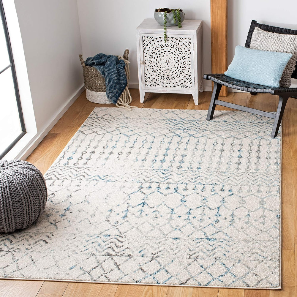 Alfombra X-Large Diseño Boho Marroquí, Ideal para Áreas de Tráfico