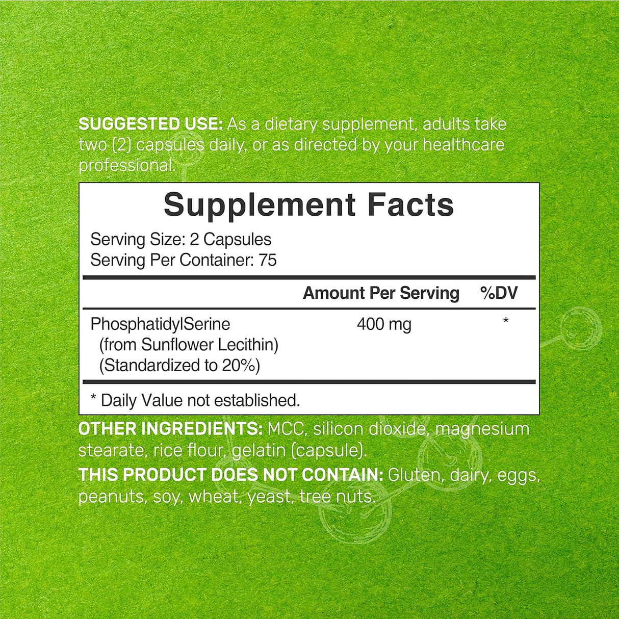 suplemento de fosfatidilserina sin soja salud cerebral