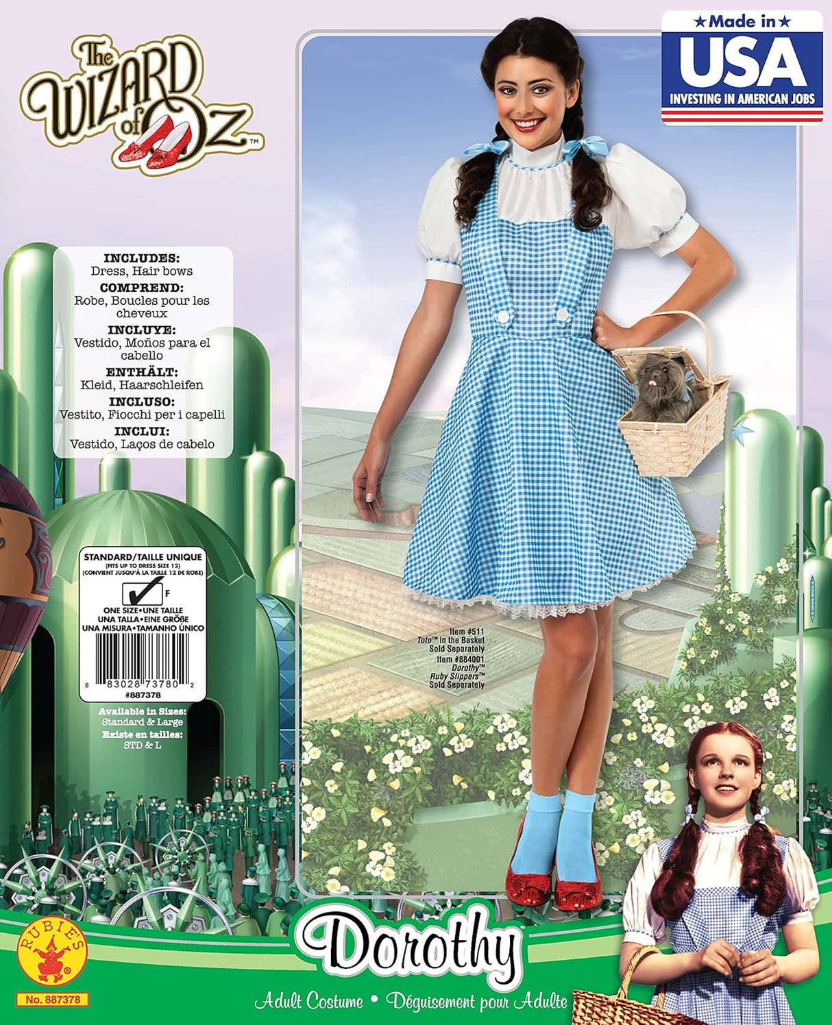 Disfraz para mujer de El mago de Oz Dorothy Talla Estándar