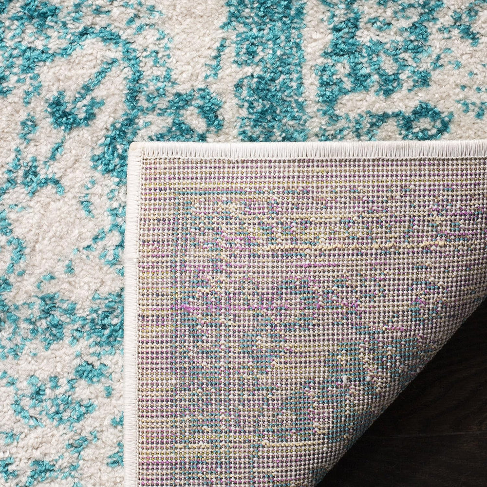 Alfombra de área cuadrada, diseño oriental, fácil cuidado, ADR109D