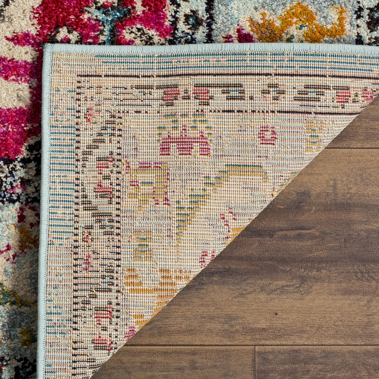 Alfombra Runner Boho Chic Medallón Diseño Desgastado MNC243J