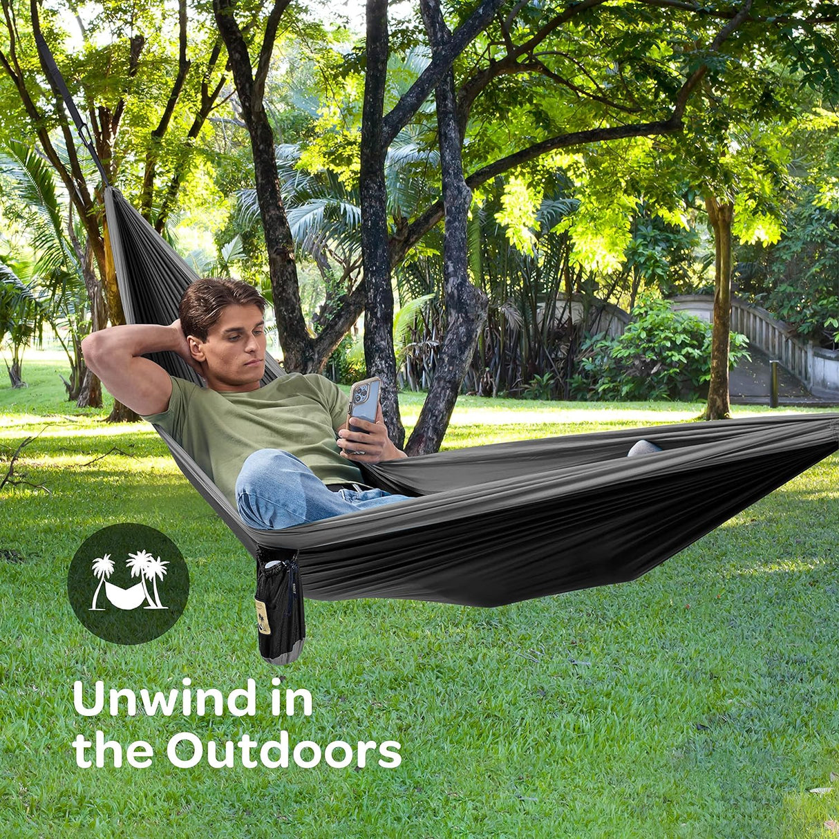 Durable Hammock 400 lb Capacity, Nylon Camping Hammock Chair