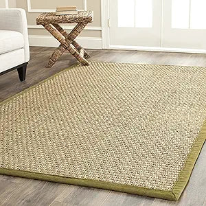 Alfombra de fibra natural, diseño de mimbre, modelo NF114G