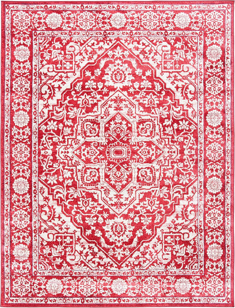 Alfombra de área, diseño medallón, fácil cuidado, BNT832Q