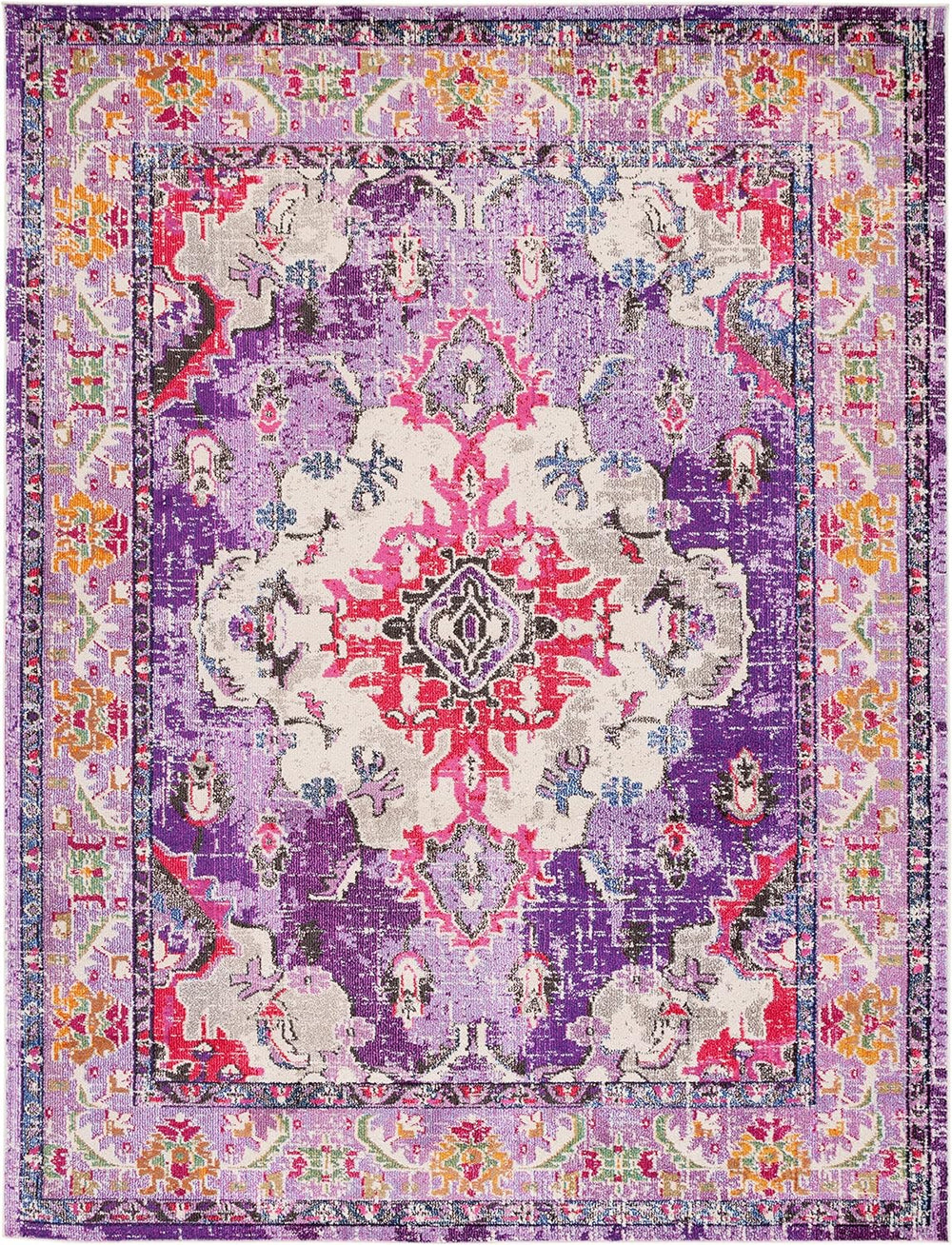 Alfombra Área Boho Chic Medallón Distressed, Modelo MNC243P