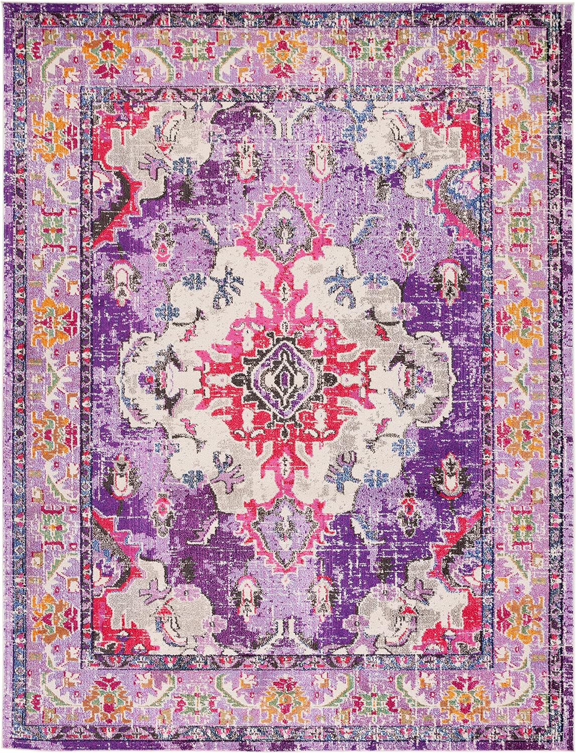 Alfombra Área Boho Chic Medallón Distressed, Modelo MNC243P