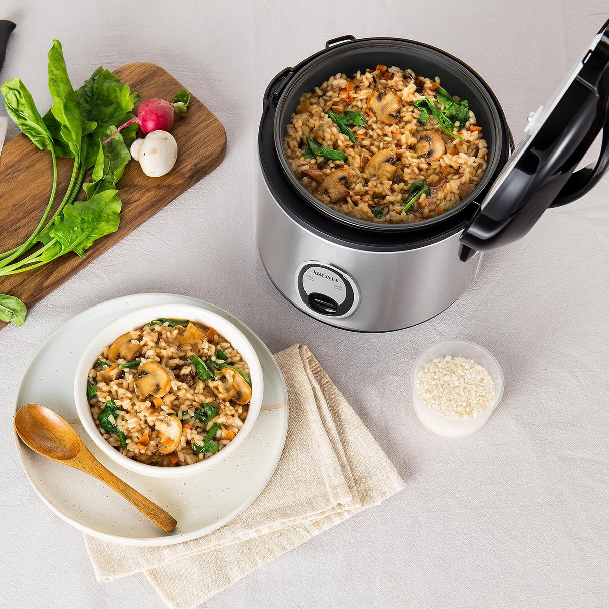 Cocedor de Arroz Aroma ARC-914SB, 8 Tazas, Cocina Perfecta