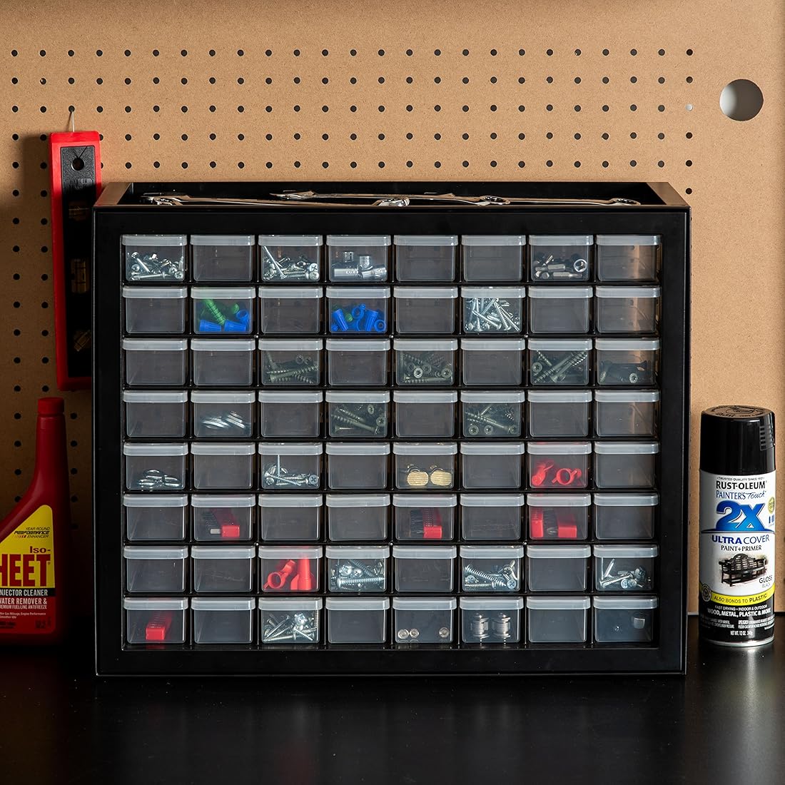 64 Cajones y gabinete de hardware color negro