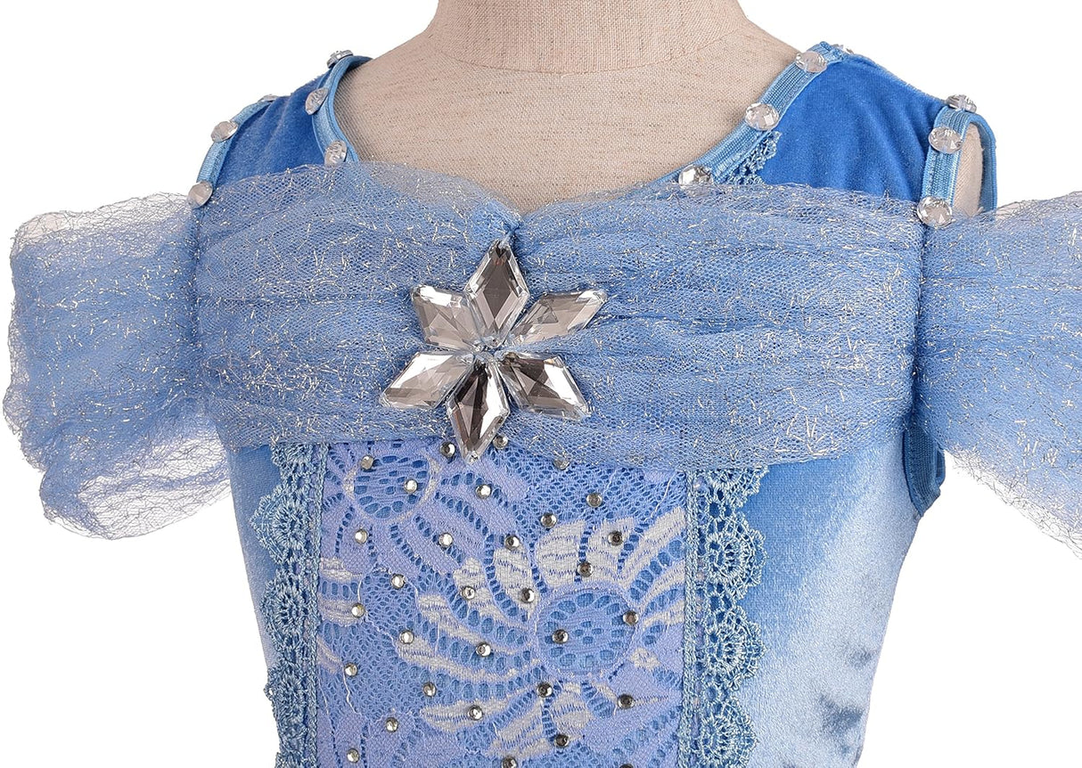 Disfraces de Vestido de princesa talla 5 a 6 años azul