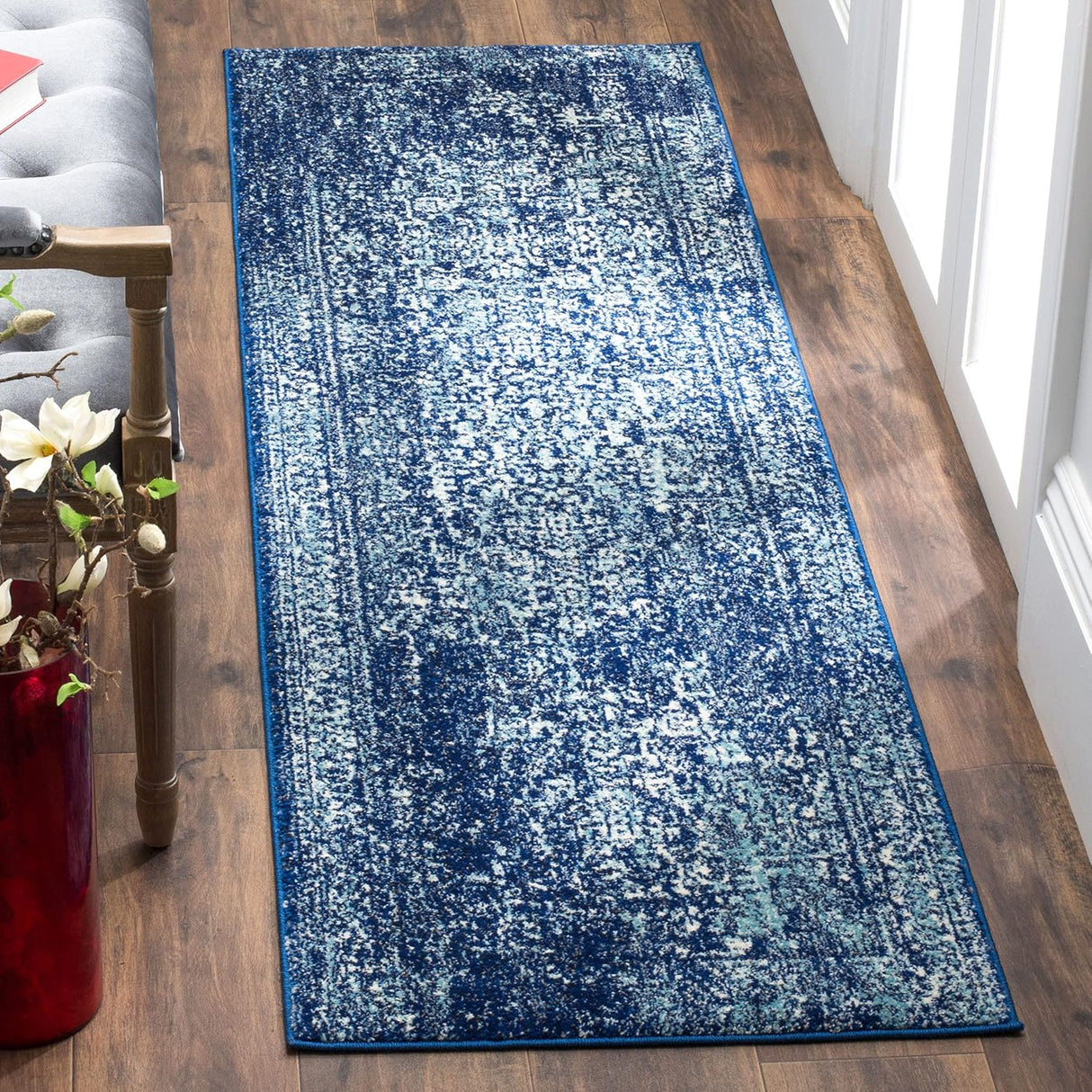 Alfombra Runner Oriental Distressed No Desprende  EVK256A