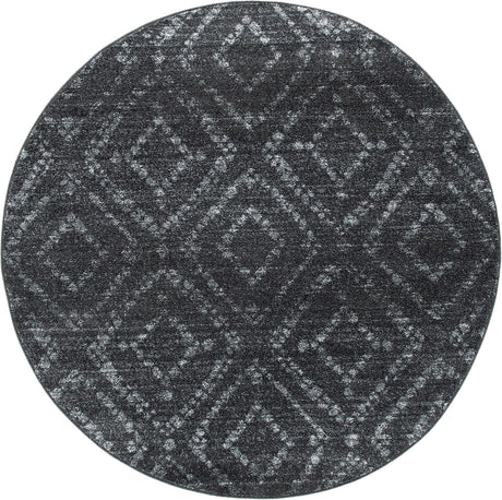 Alfombra moderna redonda de diamante ADR131F para sala comedor