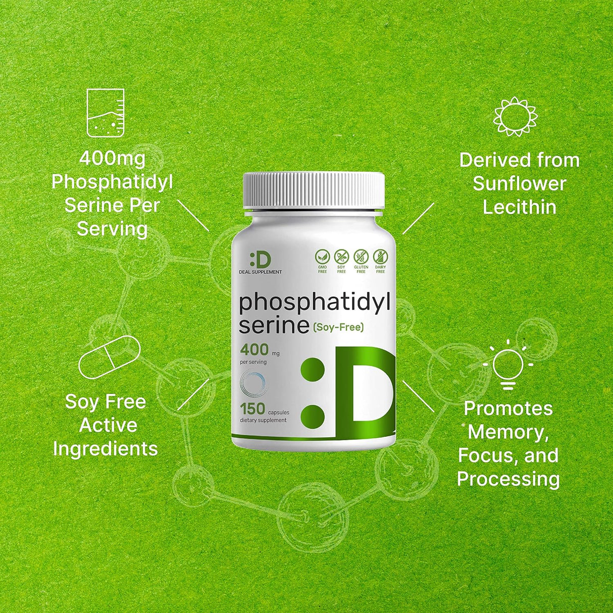 suplemento de fosfatidilserina sin soja salud cerebral