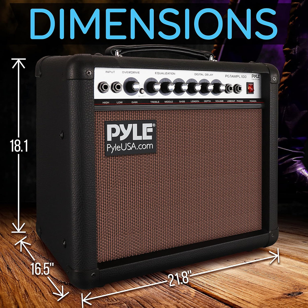 Amplificador de guitarra eléctrica PYLE-PRO PGTAMPL100