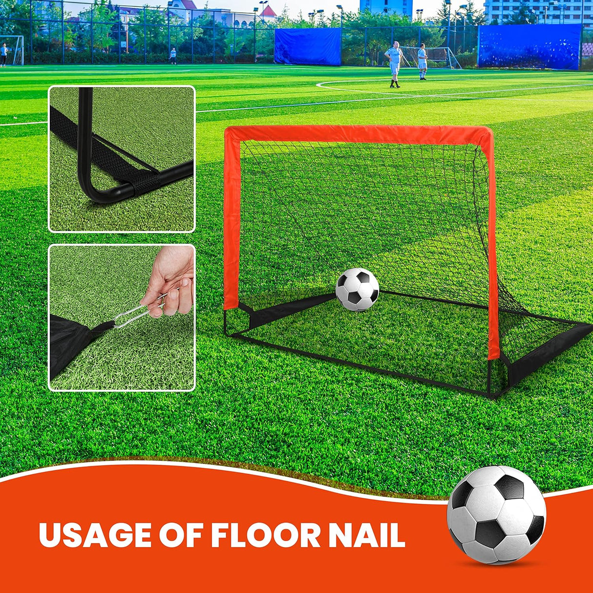 2 kits de portearías de futbol portatiles para niños