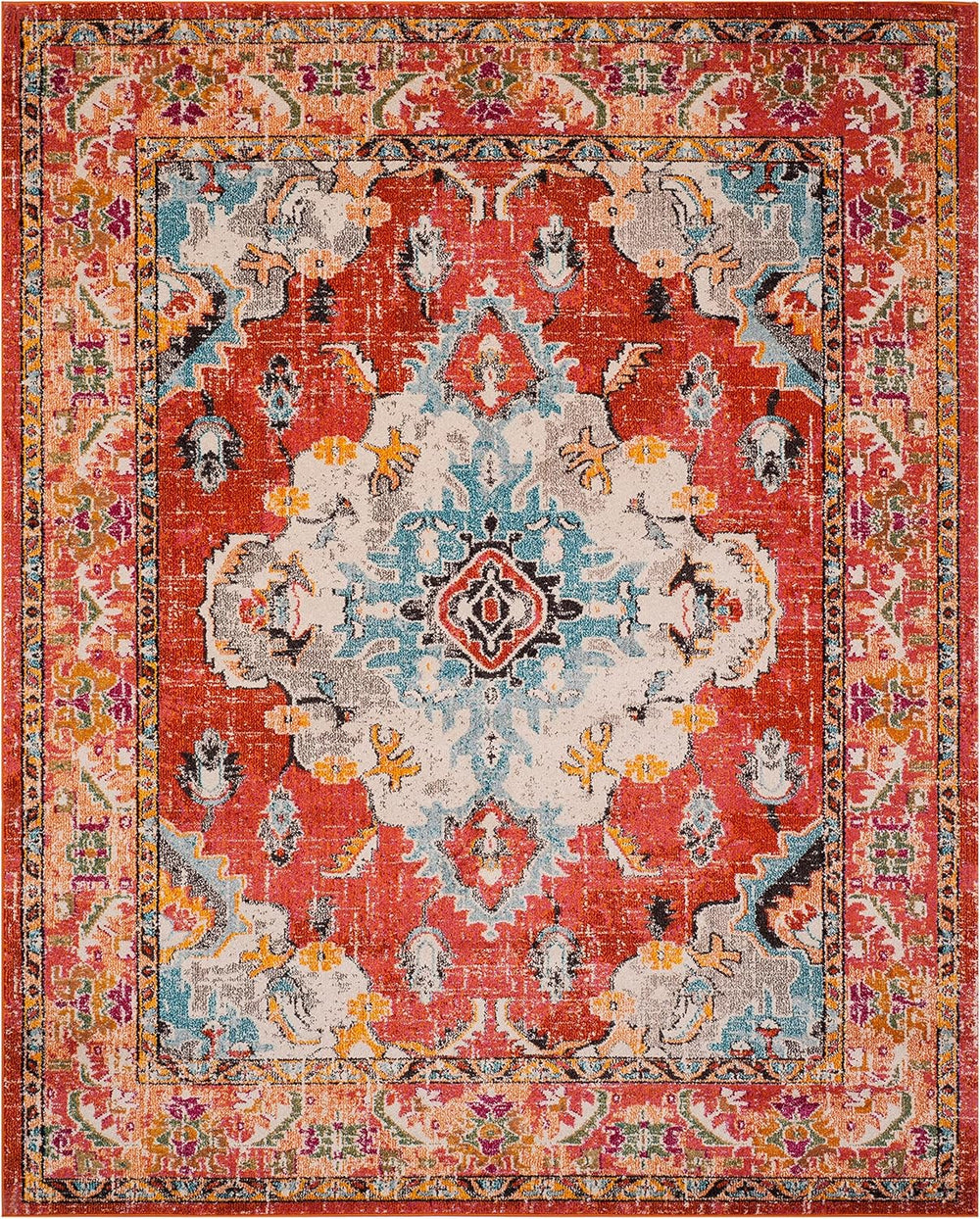 Alfombra Área Boho Chic Medallón Desgastado, Modelo MNC243H