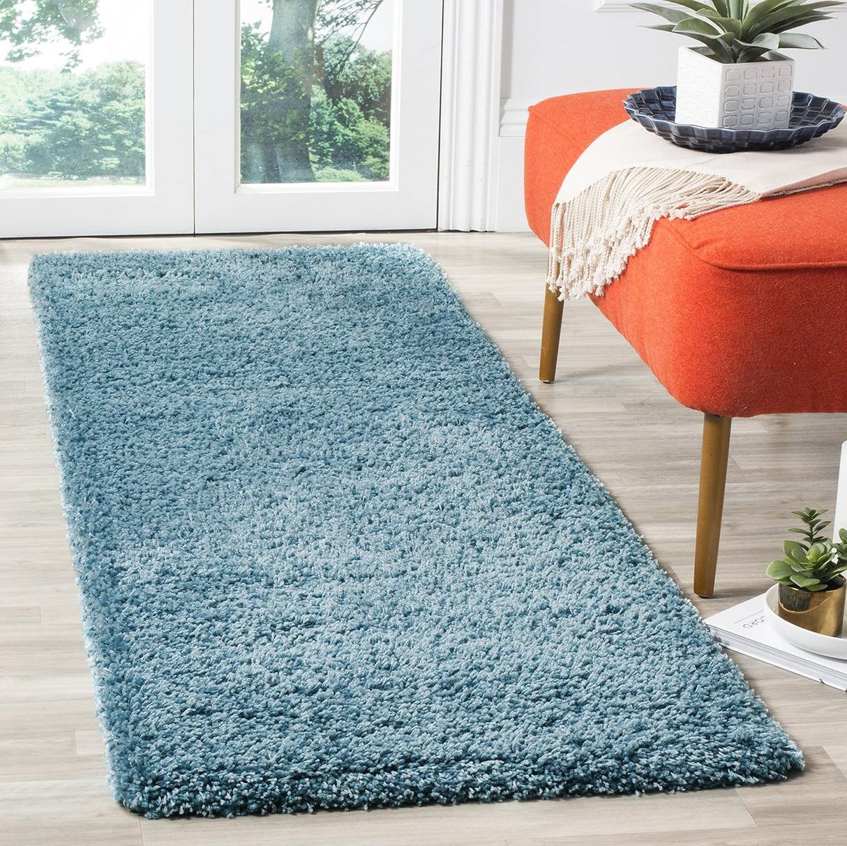 Alfombra Runner Shag No Desprende, Ideal para Áreas de Tráfico