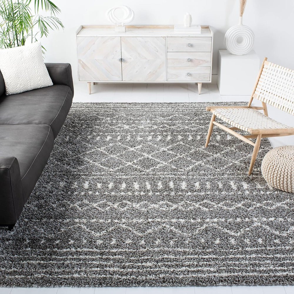 Alfombra Grande Shag - Diseño Marroquí, 1.6 pulgadas de grosor