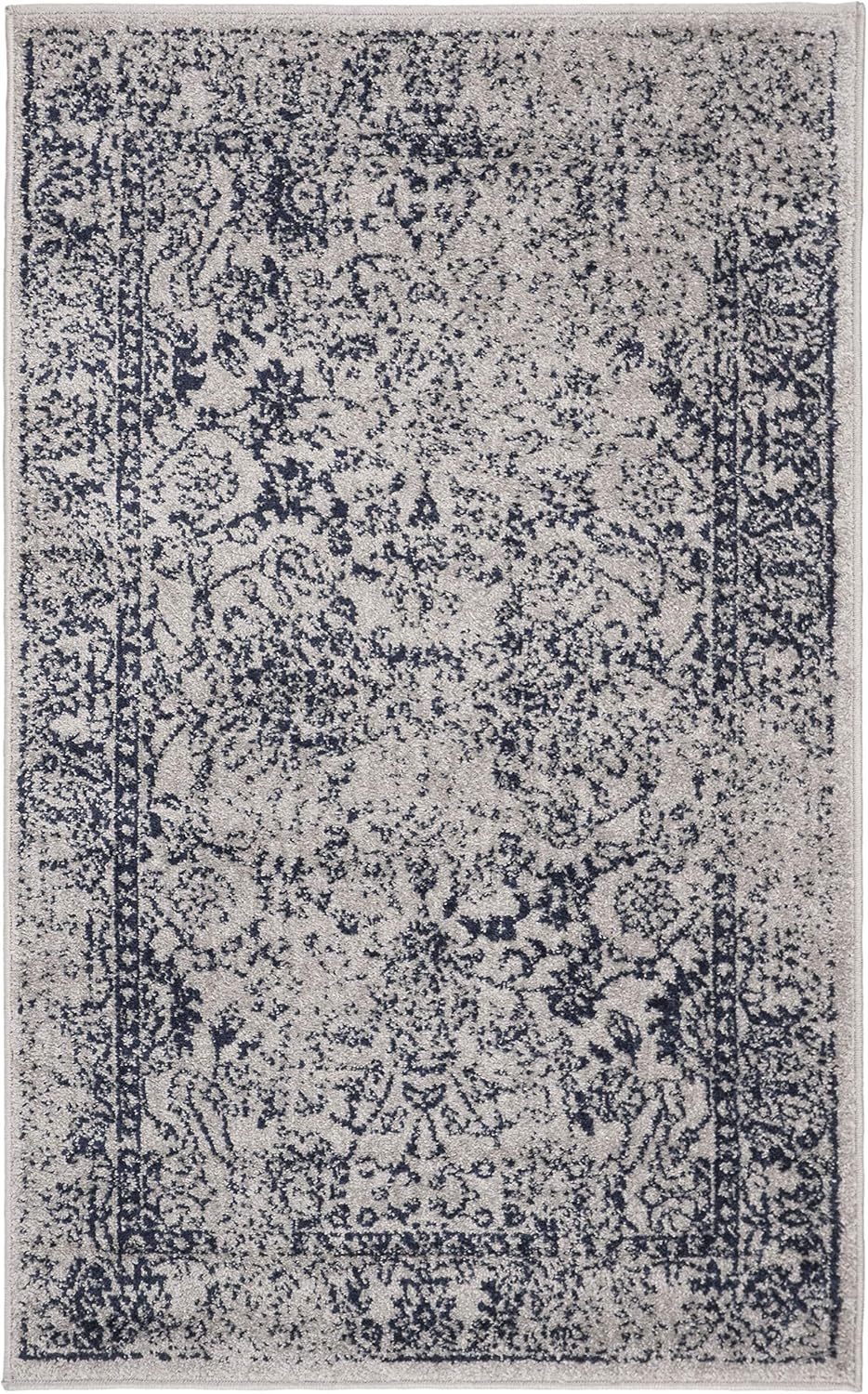 Alfombra de acento Oriental Desgastada, Fácil Cuidado, ADR109P