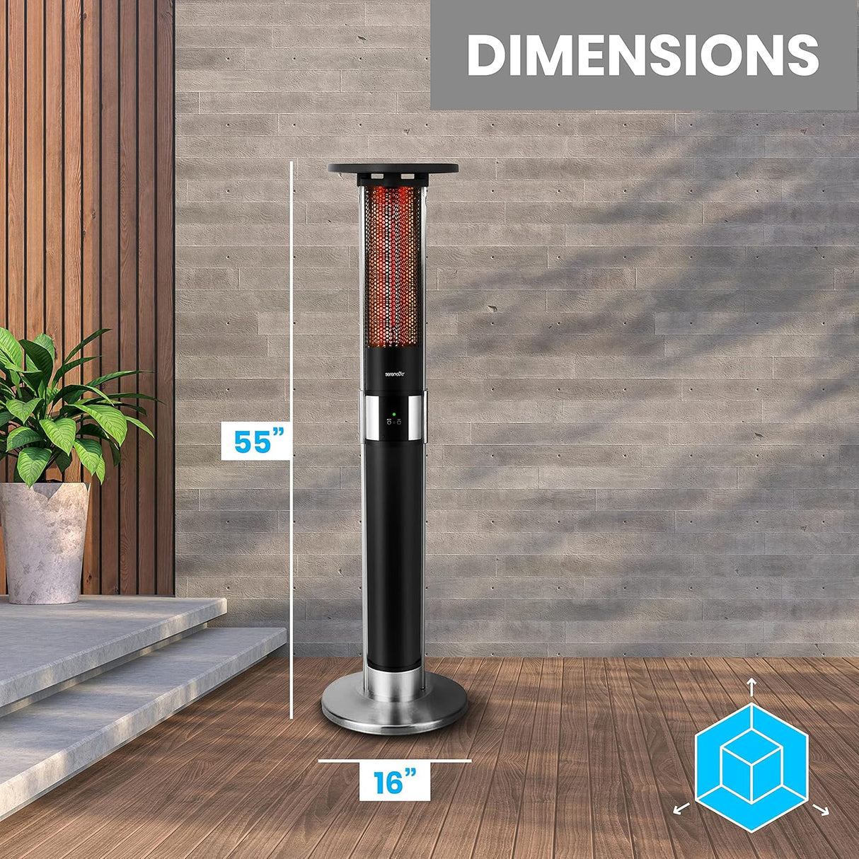 Calentador de espacio eléctrico SereneLife SLOHT44