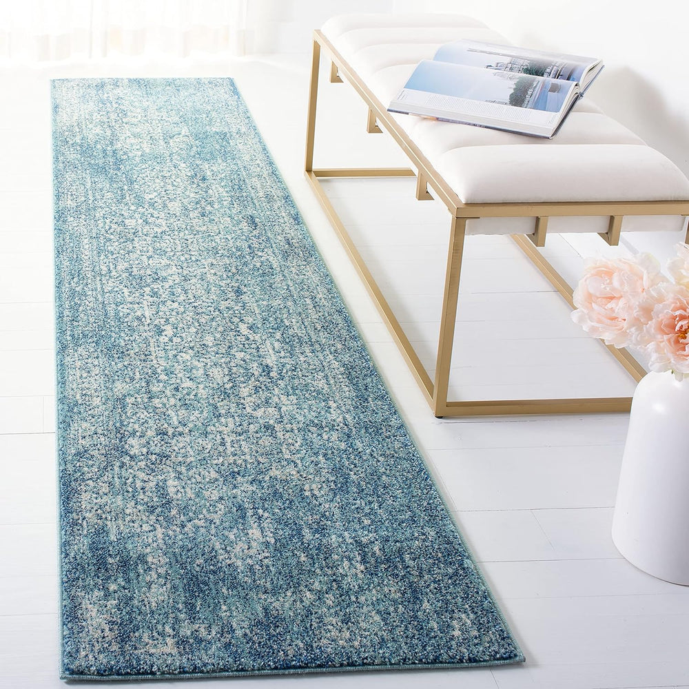 Alfombra Runner Oriental Desgastada para Sala y Pasillo EVK256C