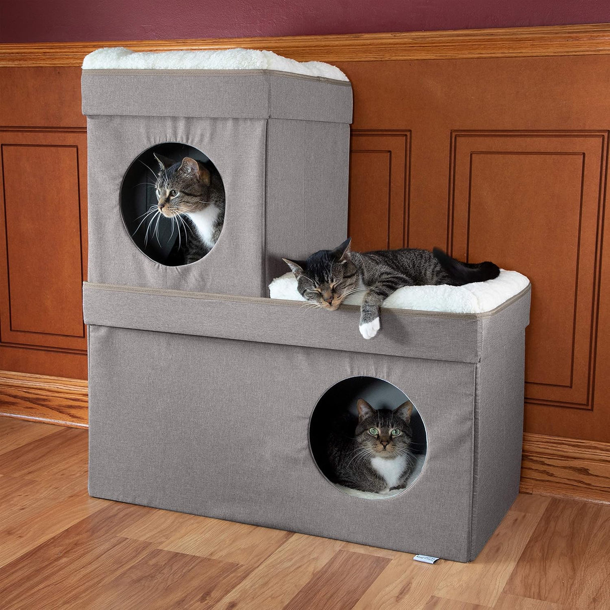 Condo para gatos Kitty City, apilable, cama pop-up, CM-10074
