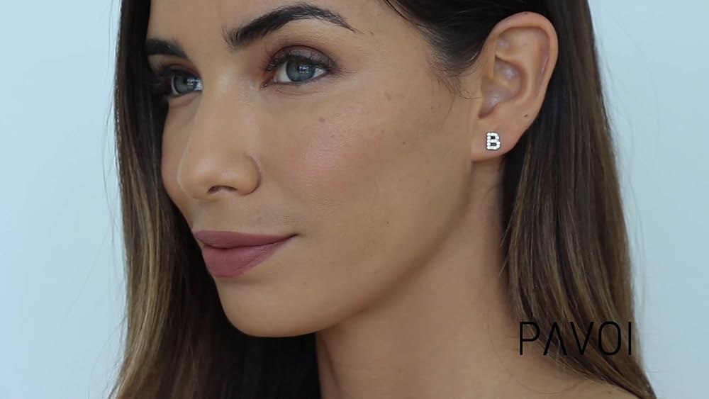 Pendientes de diamantes simulados 925 Plata esterlina