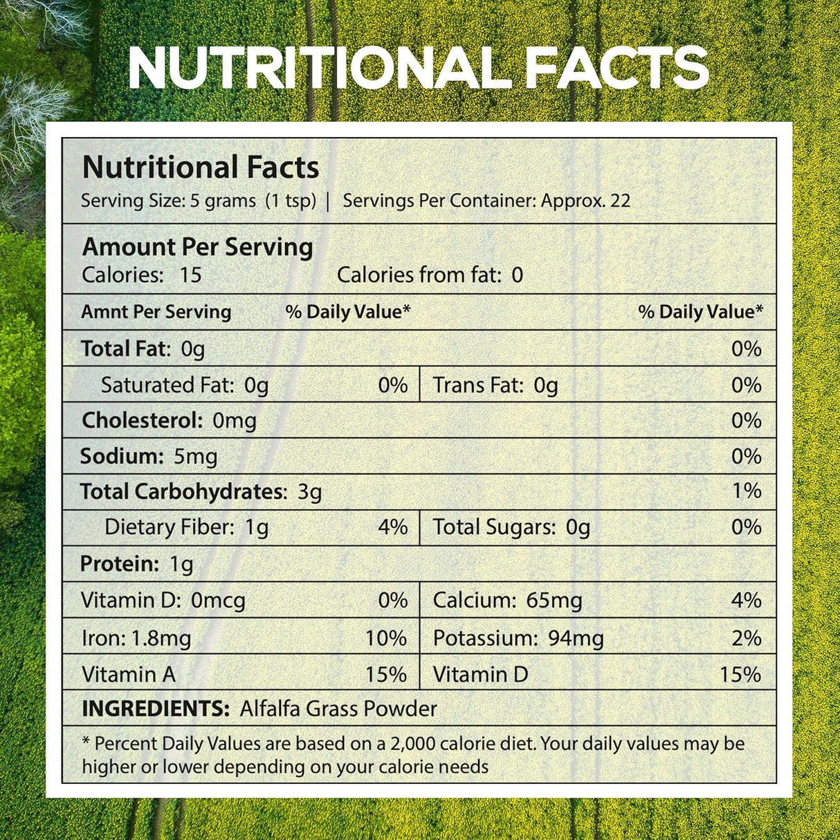 Suplementos Nutra Polvo de alfalfa orgánica 4 onzas