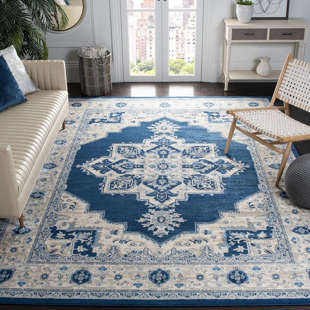 Alfombra Área Medallón Distinguido, Diseño Fácil Cuidado, BNT865N