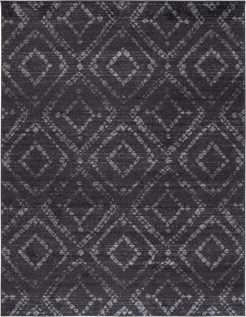 Alfombra moderna de diseño diamante, fácil cuidado, ADR131F