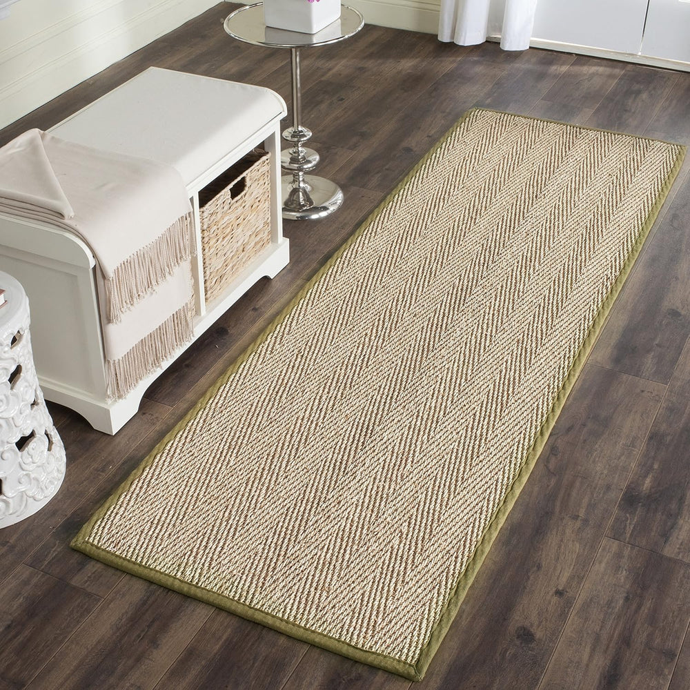 Alfombra Runner de Fibra Natural, Safavieh, Herringbone, NF115G