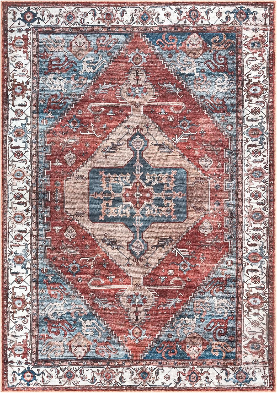 Alfombra Lavable 8x10 Adiva Antideslizante para Hogar