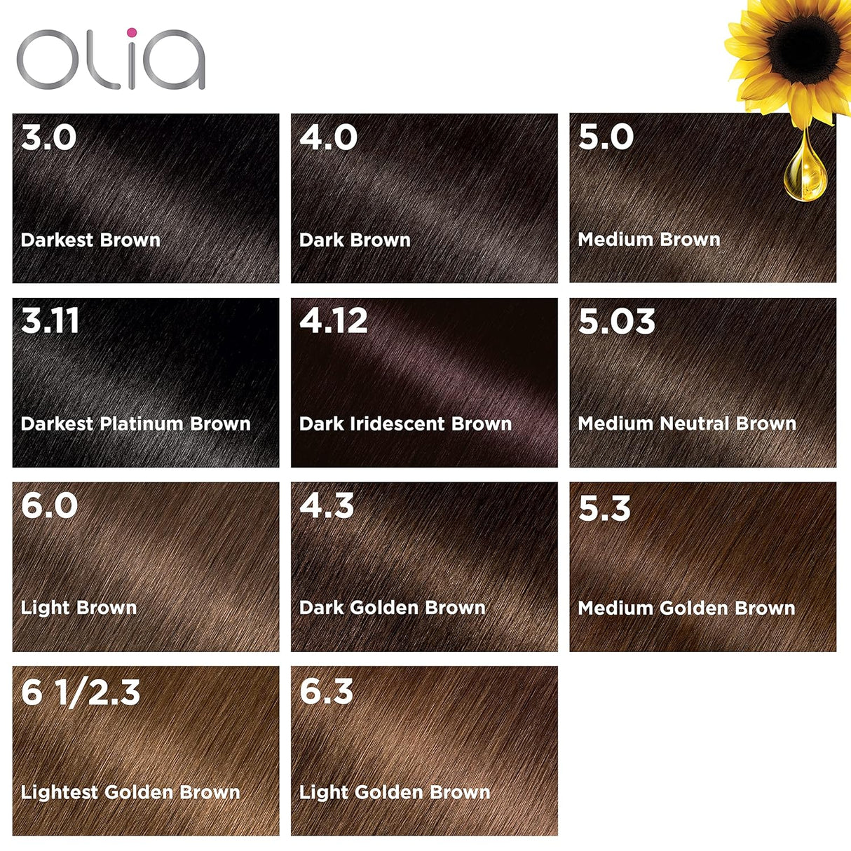 Garnier Olia (paquete de 2) tinte para el cabello marrón