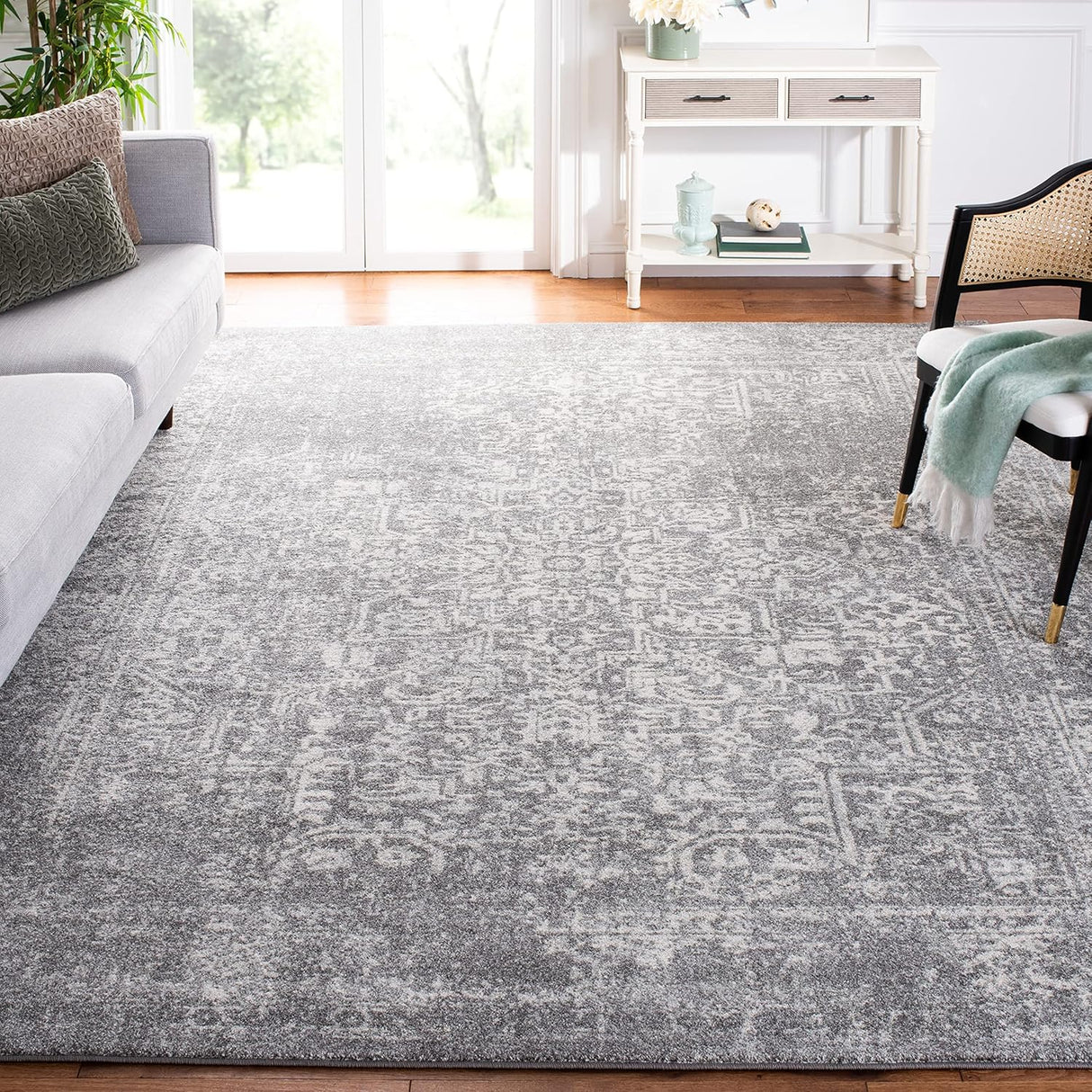 Alfombra Oriental Distressed 11' x 15' para Sala y Oficina EVK256S