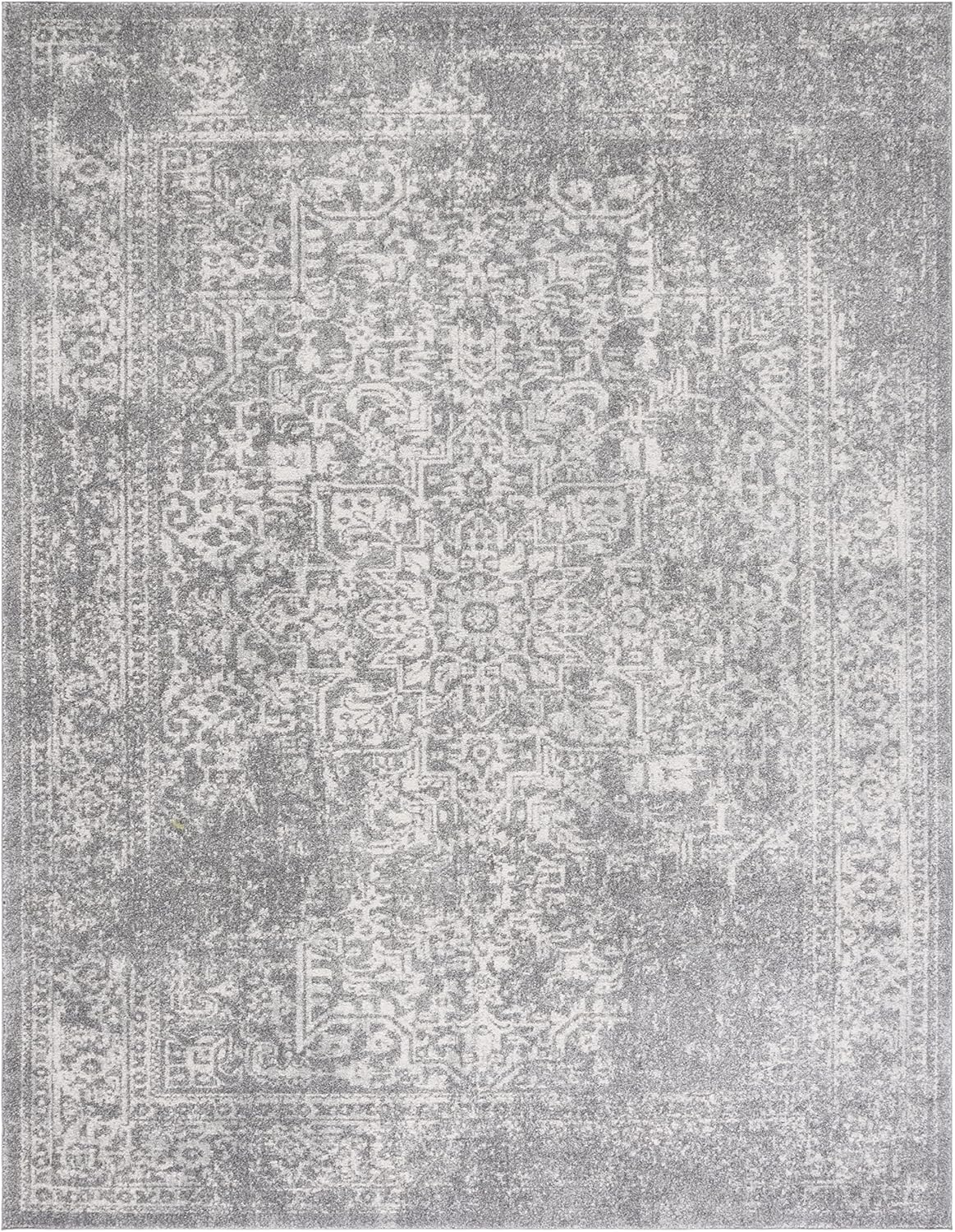 Alfombra de área, diseño oriental desgastado, modelo EVK256S