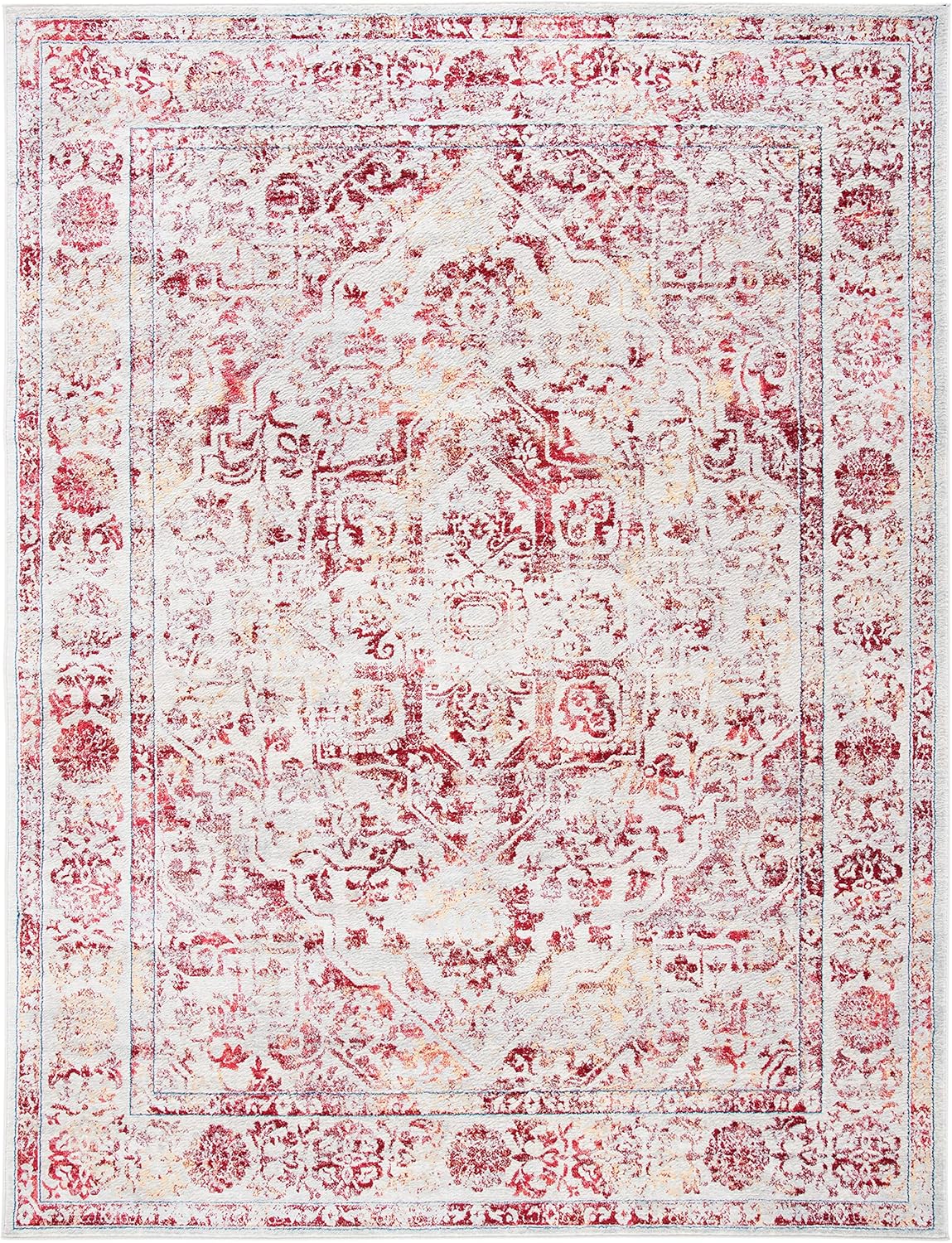 Alfombra de área, diseño medallón, fácil cuidado, BNT832C