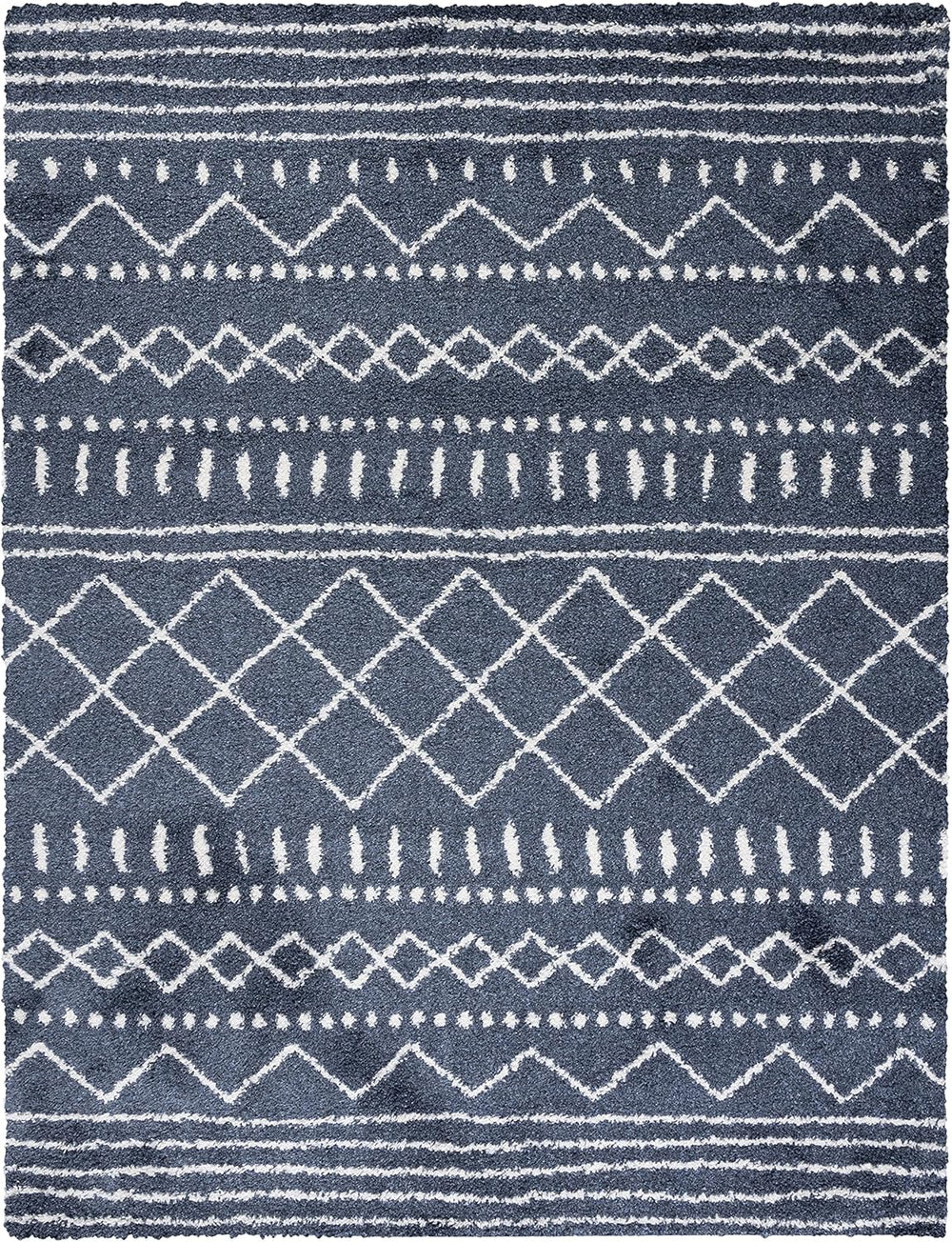 Alfombra de área Shag - Diseño marroquí, fácil cuidado, ASG741L