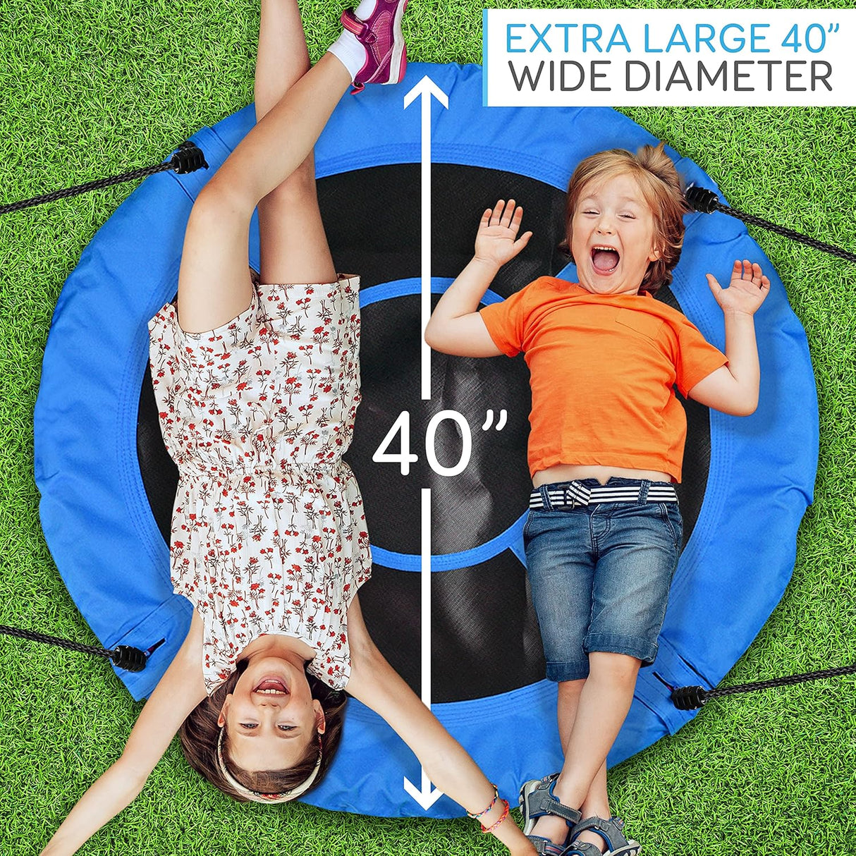 Columpio de platillo para niños SERENELIFE SLSWNG100BL