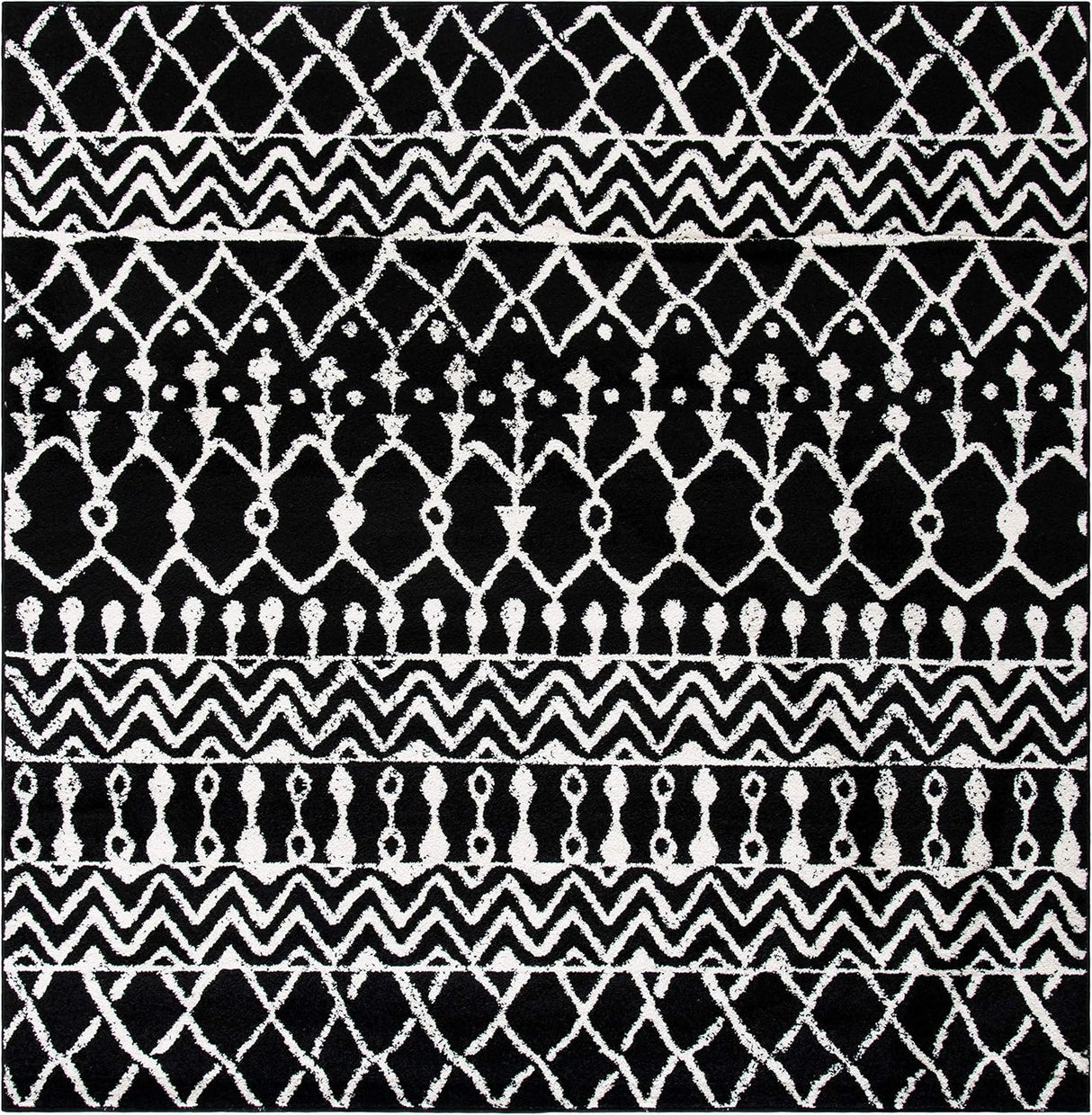 Alfombra Cuadrada Tulum, Diseño Boho Marroquí, Modelo TUL270Z