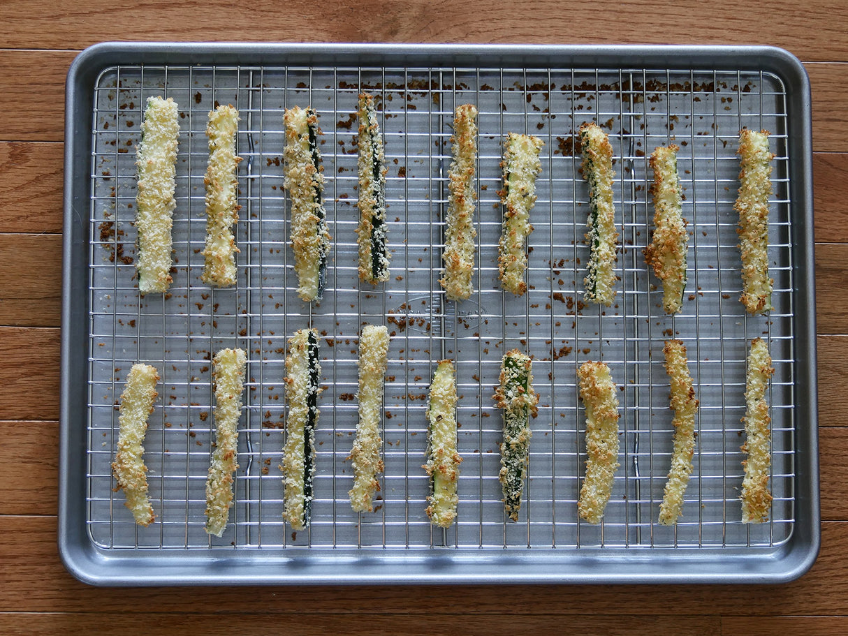 Bandeja para hornear de media hoja y rejilla de enfriamiento